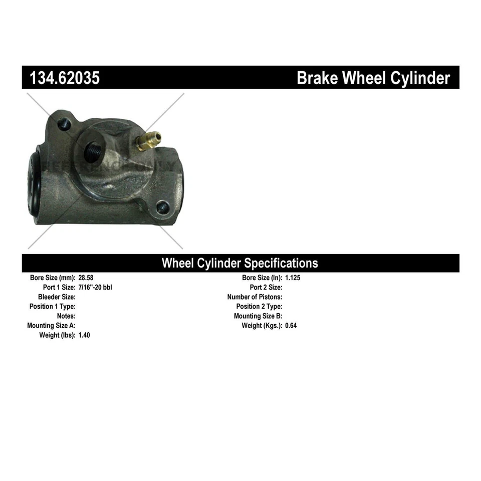 Cilindro de rueda de freno de tambor delantero para cabina Checker Marathon 1969 1970 Foto 3 de 4