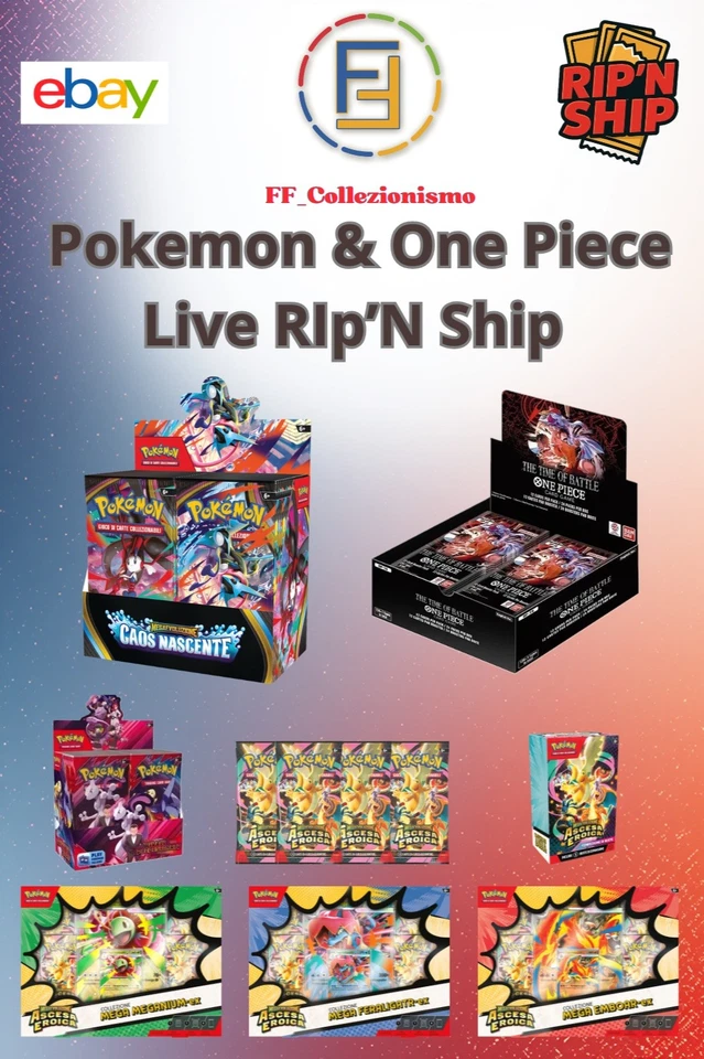 [ LIVE ] [ RIP'N SHIP ] Aste Buste da Display di Pokemon & One Piece OP16