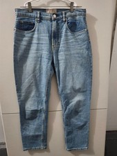 Everlane Jeans Womens 29 Blue Ankle High Rise Straight Taper Medium Wash Stretch