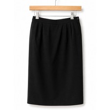 Pendleton Vintage Black Wool Midi Skirt Size 10 Pleated High Waist Made in USA