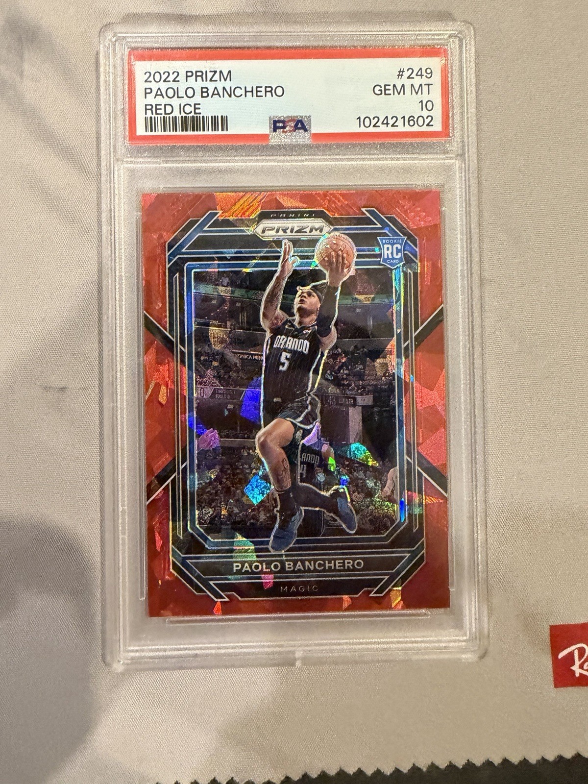 Paolo Banchero 2022-23 PANINI PRIZM RED ICE Rookie RC GEM MINT PSA 10 view 3
