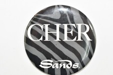 CHER 3'' Pinback Vintage Button PIN Sands Hotel & Casino