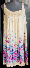EKOUAER Women SIZE XXL Yellow Floral SLEEVELESS Summer Night Gown NWT