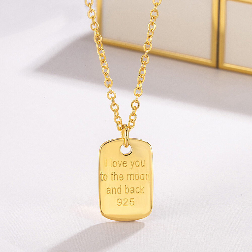 'I Love You To The Moon And Back' Necklace 925 Sterling Silver Love Necklace