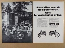 1973 JAWA 90 & CZ-175 Trail Motorcycles vintage print Ad