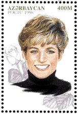 Azerbaijan #Mi415 MNH 1998 Diana Wales Queen Hearts Rose Turtleneck 669