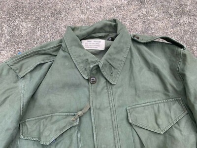 Vintage M-65 M-1951 Army Military Distressed Field Coat Jacket