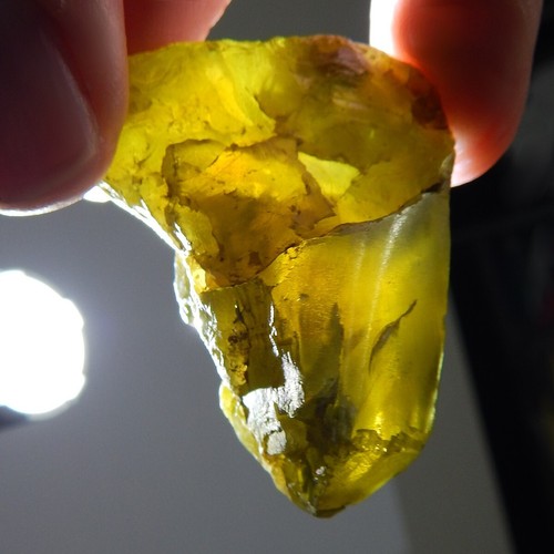 152.4ct Green Orange Sphalerite Natural Mined Unheated Rough Crystal Facet Grade - Picture 3 of 9
