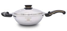 Saladmaster 3qt Edizione Limitata MINI-WOK con Bordo Oro NUOVISSIMO in SCATOLA 316Ti