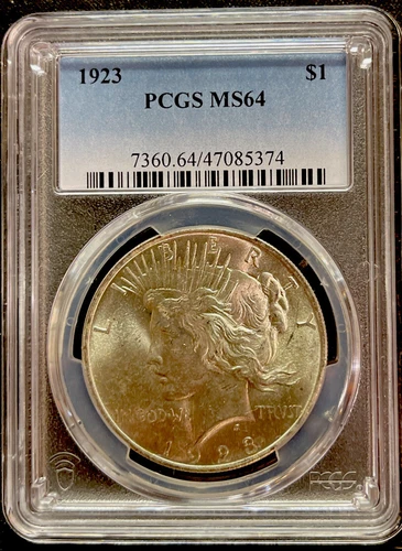 1923 Peace Silver Dollar $1 PCGS MS64 ENN Coins