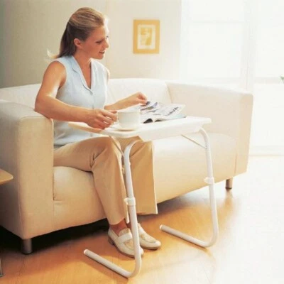 FRESH NEW LOOKS Table Valet Instant portable Tv Folds Away Adjustable Eating Reading Jigsaws