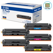 218A 5 Pack High Yield Toner Cartridges Replacement for HP 218A W2180A NO CHIP