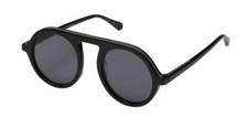 Image of Stella McCartney SC0031S 001 Black Round Sunglasses Grey Lenses 48mm
