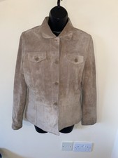 Beige 100% Leather Shacket Size 10 By Apostrophe