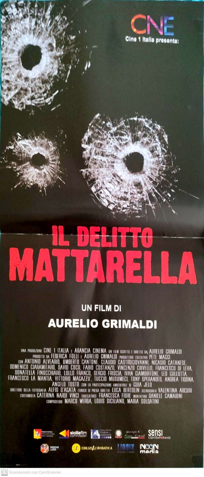 Locandina originale film Il delitto Mattarella (2020) - Regia di Aurelio Grimaldi