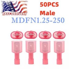 50PCS Nylon Female Male Insulated Spade Crimp Terminal Wire Connectors 22-16AWG