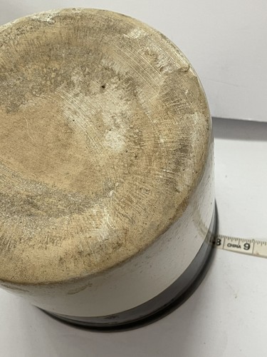 Antigua olla esmaltada de cerámica de gres americana primitiva decoración antigua vintage - Imagen 12 de 14