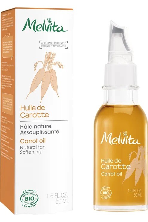 Huile de carotte Melvita pour réparer la peau sèche et illuminer le teint