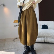 Women retro wide-leg casual pants Japanese loose trousers autumn winter Fashion