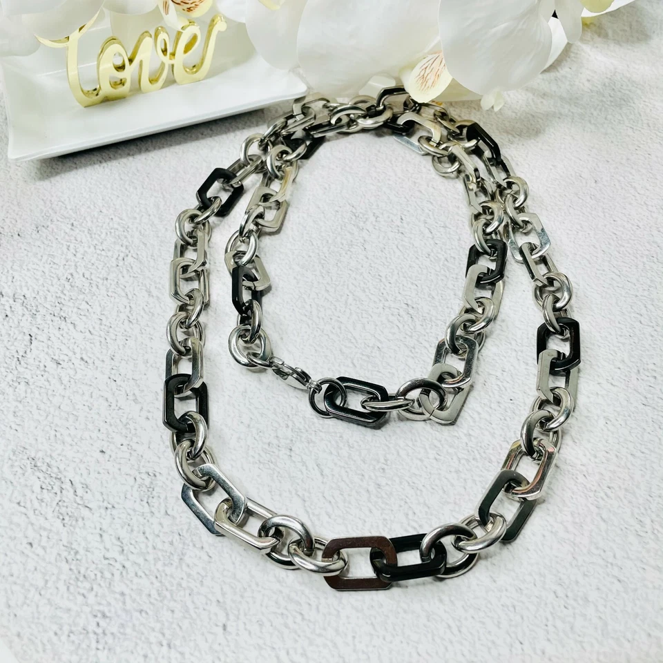 Collar de clip de papel de eslabones cuadrados de acero inoxidable 316 18"/36" Foto 4 de 4