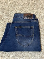 Lee Boys Slim Fit Tapered Leg Jeans Sz 14 Blue Denim Pants