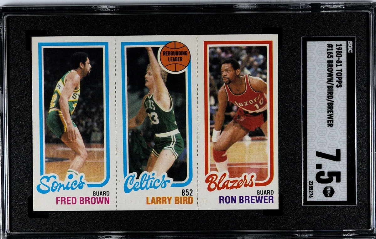 LARRY BIRD 1980-81 Topps Rebounding Leader Rookie RC #31 SGC 7.5 
