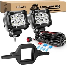 Nilight Driving Fog Light Off Road Led Lights Bar with Wiring Harness Kit