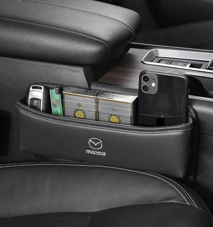 New Car Seat Gap Filler Storage Box Phone Holder Organizer for Mazda Black Red - Изображение 2 из 4