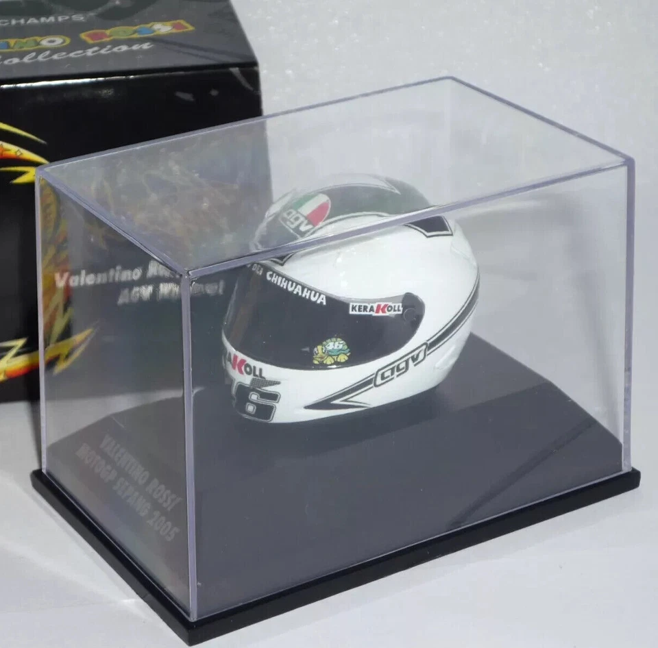 MODELLINO CASCO HELMET 1:8 MINICHAMPS ROSSI VR/46 YAMAHA M1 MOTOGP SEPANG 2005 - Immagine 3 di 4
