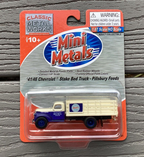 CLASSIC METAL WORKS 1/87 HO 41/46 CHEVROLET STAKE BED TRUCK PILLSBURY #30341 F/S | Zustand: New