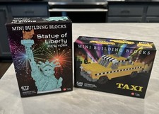 Mini Building Blocks Sets 2 New York Statue of Liberty, Taxi