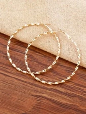 Aretes Argollas En Oro 10k Pendientes Joyería Fina De Moda Regalos Para Mujer