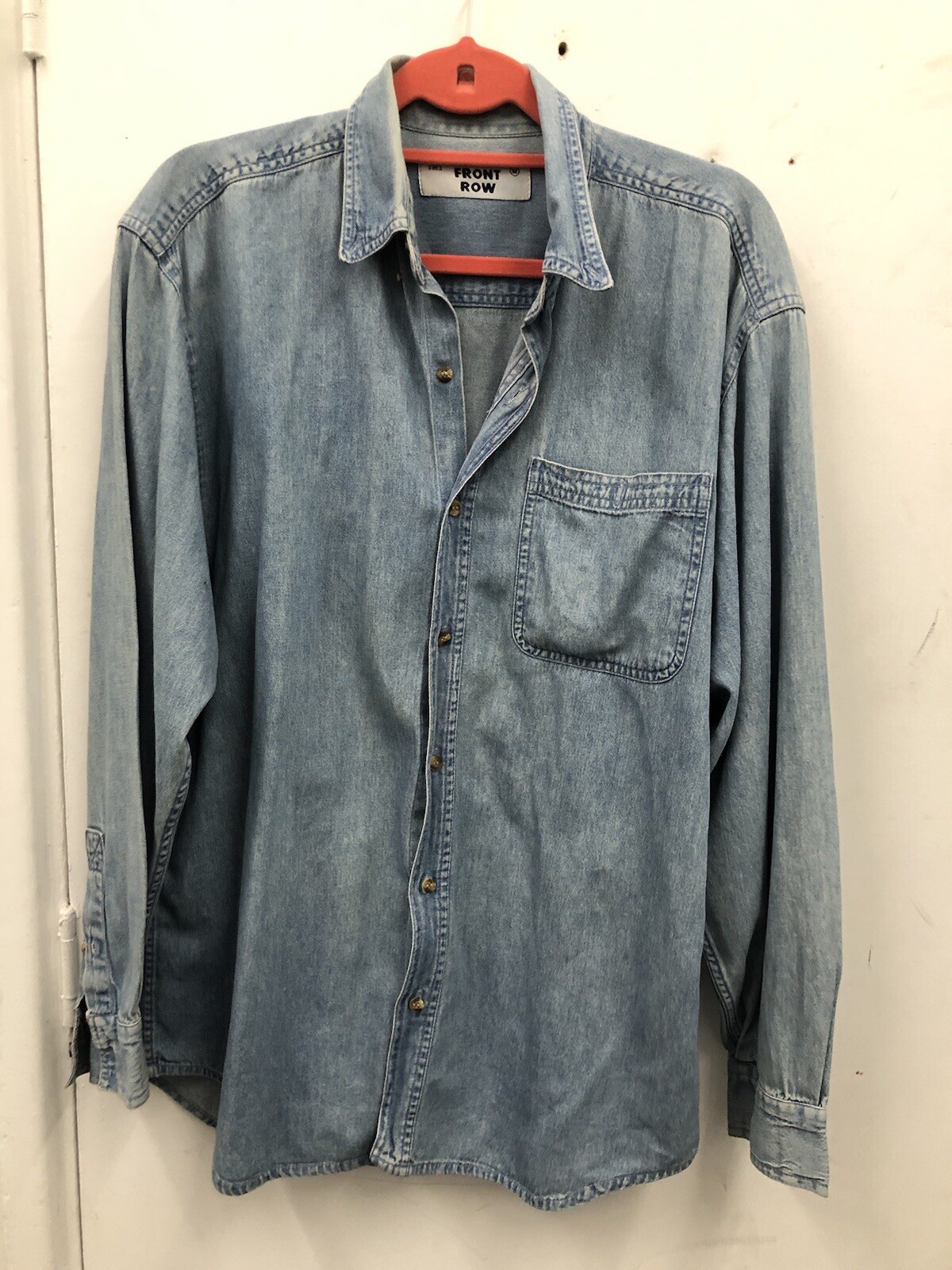 Camicia uomo denim prima fila blu medio