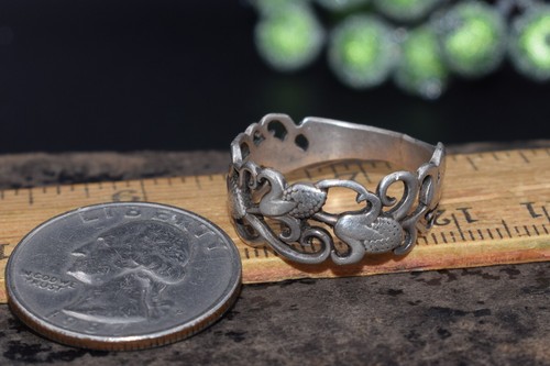 ANTIQUE 19th century Ring author jewelry SILVER 84 vintage handmade model grapes - Picture 7 of 22