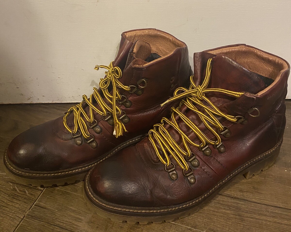 St MORITZ OLIMPIADI SPORT Depositato Mens Hiking BOOTS Brown Tan LEATHER  size 42