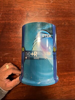 TDK DVD + R Recordable 1-16x 4.7GB 100 PACK Spindle SEALED/NEW