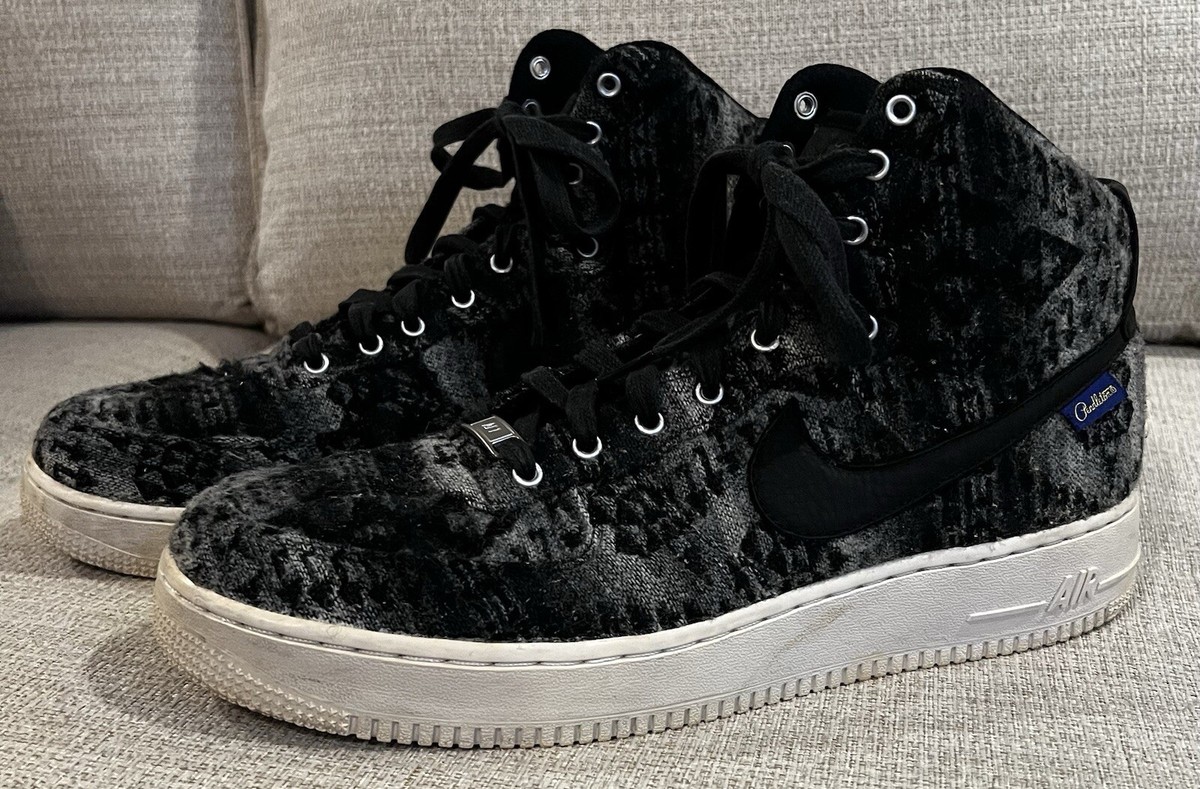 Nike ID Air Force PENDLETON Collab High Top Men Gray Black Fleece  Flannel