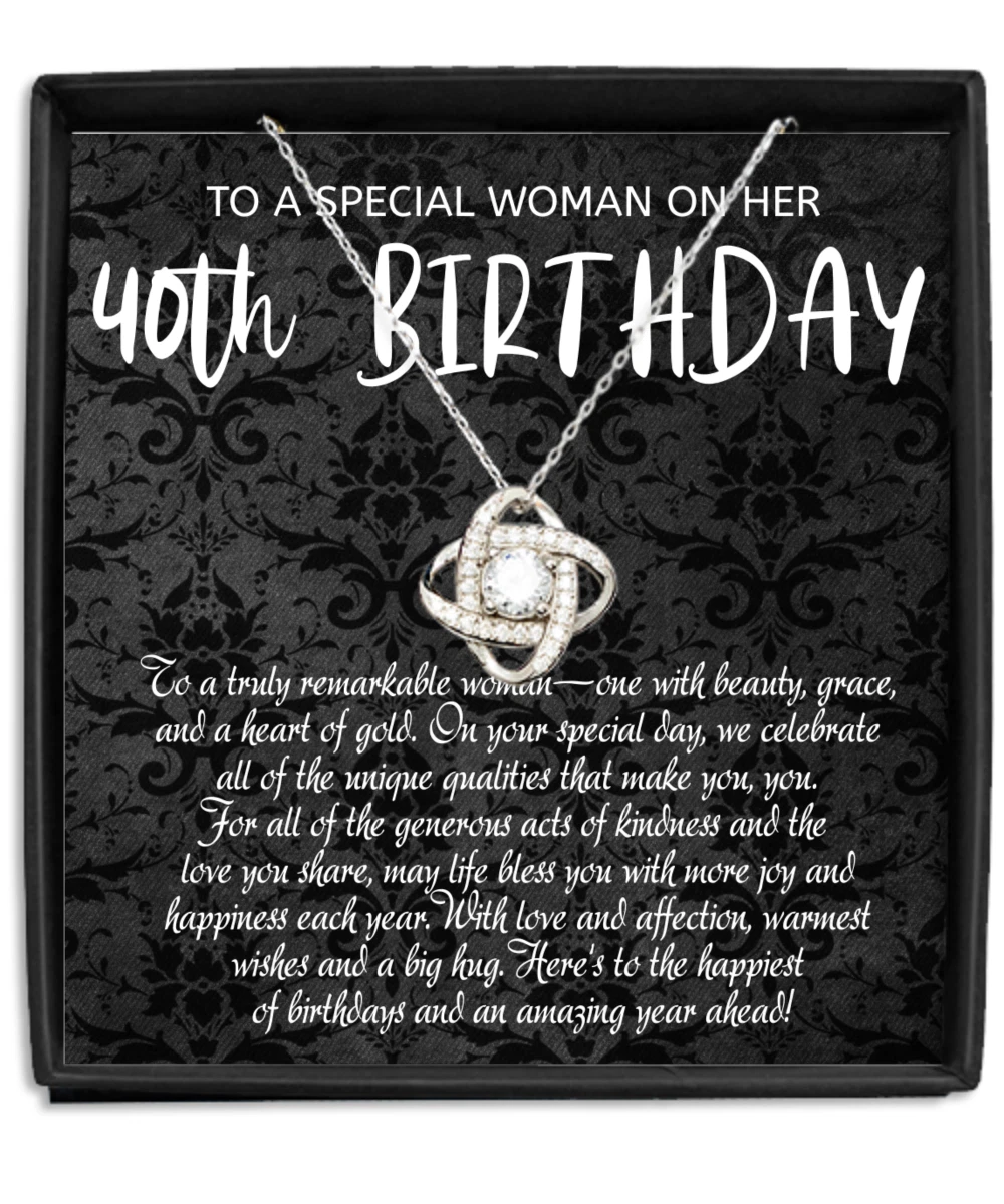 40th Birthday Jewelry Women Gift Boxed With Message Card 40th