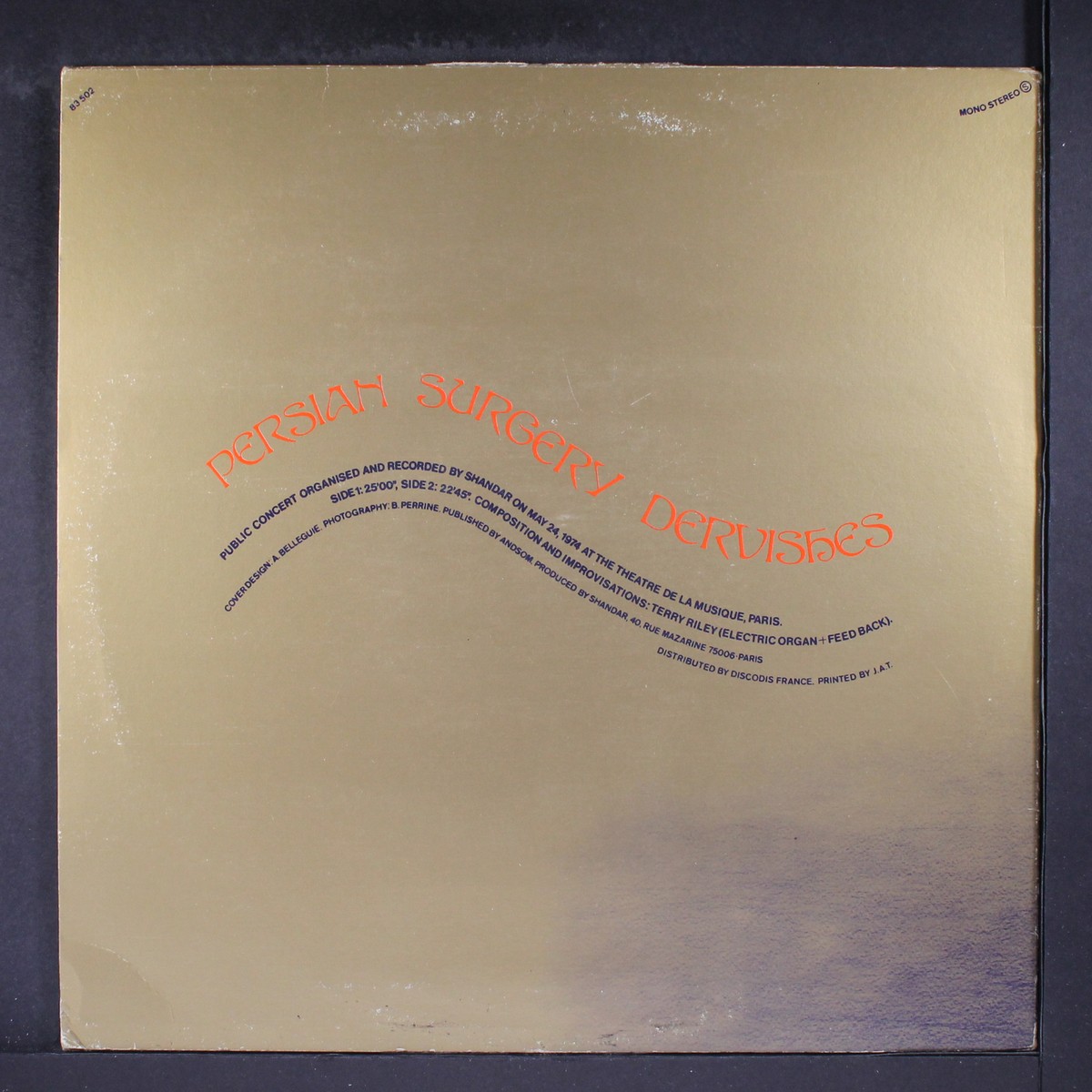 TERRY RILEY: persian surgery dervishes SHANDAR 12