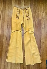 Vintage 1960 s North Beach Leather Pitiquito Leather Pants w/ Contrast Stitching