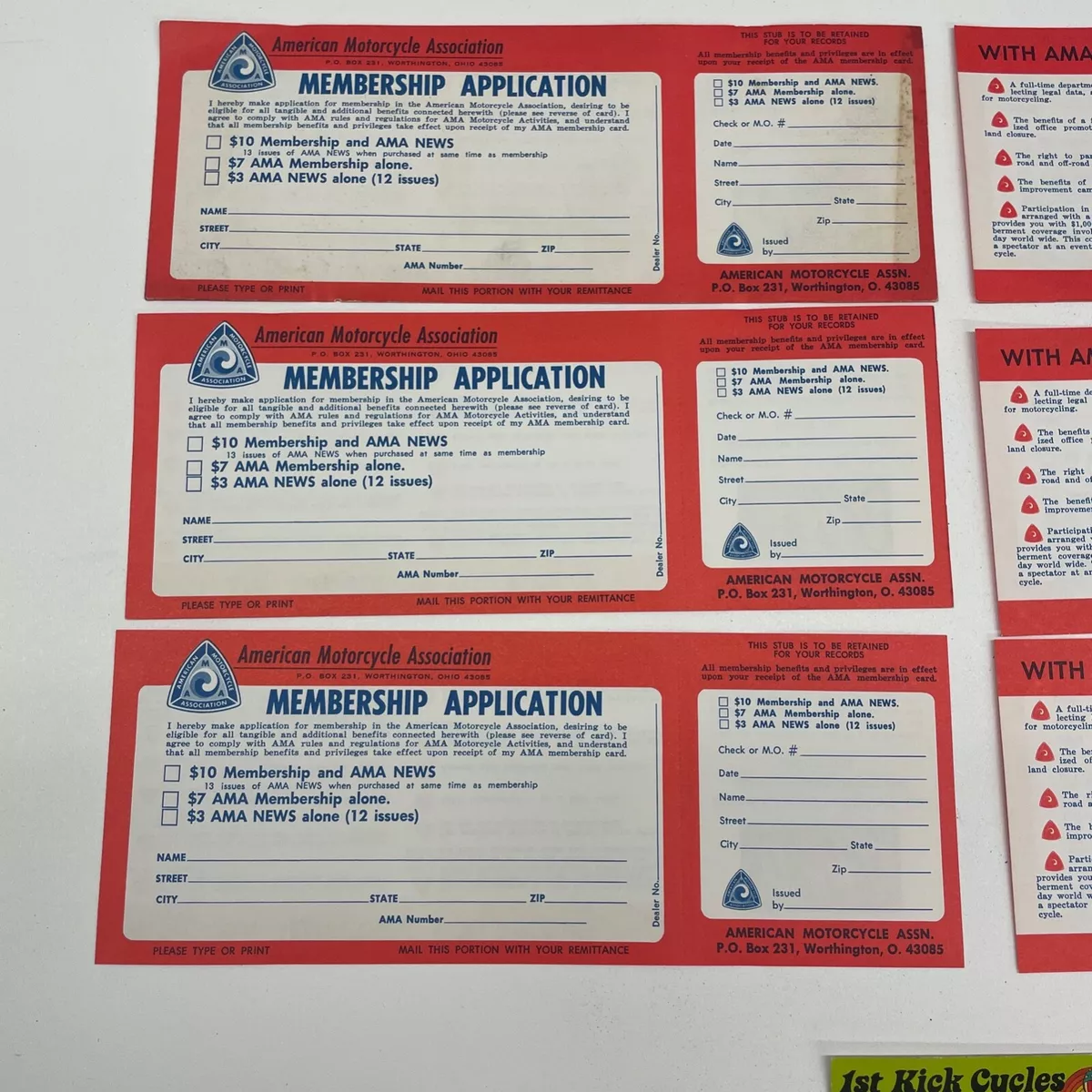 Vintage American Motorcycle Association AMA 6 Membership