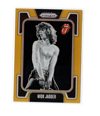 2025 Panini Prizm The Rolling Stones Mick Jagger #25 Gold /10