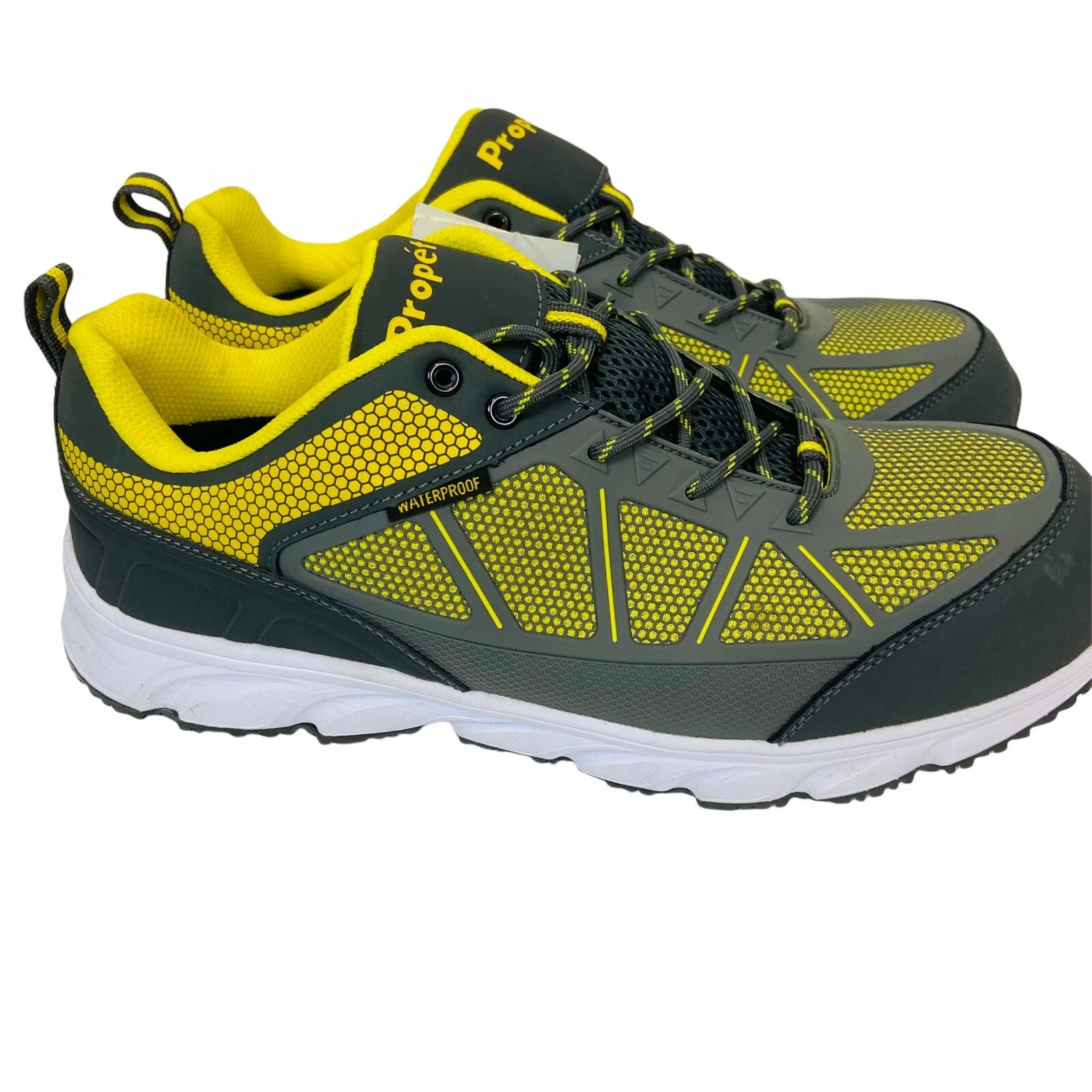 ADIDAS Propet Sneakers Scarpe Uomo TG 12 Seeley Lavoro Giallo Grigio Punta Acciaio Impermeabili Nuove