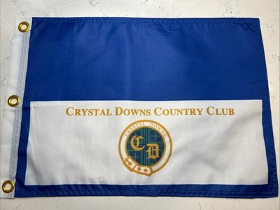 CRYSTAL DOWNS COUNTRY CLUB TIGER WOODS GOLF PIN FLAG WITH GROMMET FREE SHIP
