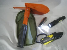 Easy Cut Squeeze Multitool Survival Kit Folding Shovel Flashlight Knife Set
