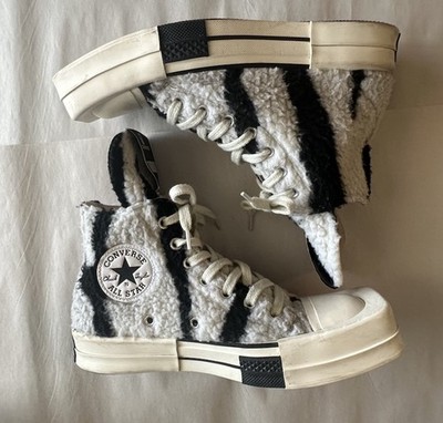 神*美様 Rick Owens DRKSHDW CONVERSE TURBODR Converse Rick Owens x DRKSHDW TURBODRK Chuck 70 High Zebra Size W