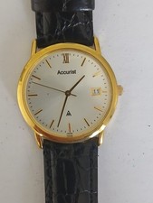 Orologio Uomo Vintage Accurist Funzionante Batteria In Condizioni Usato