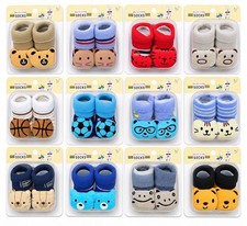 Newborn Baby Socks Boys Girls Cotton Animal Cartoon Anti Slip Toddler Home
