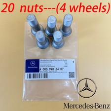 Set Of 20 Genuine Mercedes-benz Wheel Bolts Oem A0009905407 Made In Germany