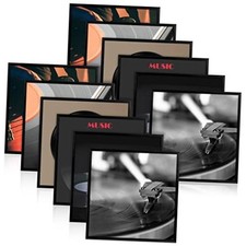 12 Pack Black Music Album Frames 12.5 x 12.5inch Aluminum Vinyl Record Frame